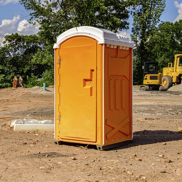 how often are the portable restrooms cleaned and serviced during a rental period in Falls View West Virginia
